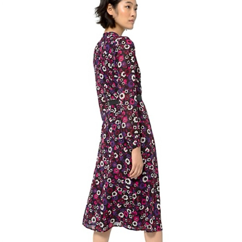 MICHAEL KORS Floral Georgette Shirtdress